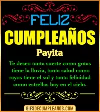 Frases de Cumpleaños Payita